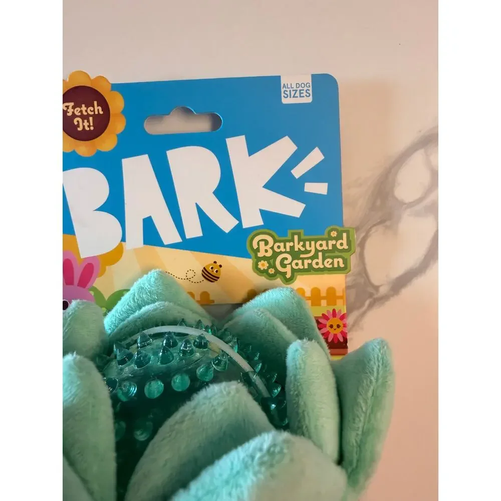 BARK Barkyard Garden Suki Succulent Dog Toy Plush Spiky Squeaker Ball NWT